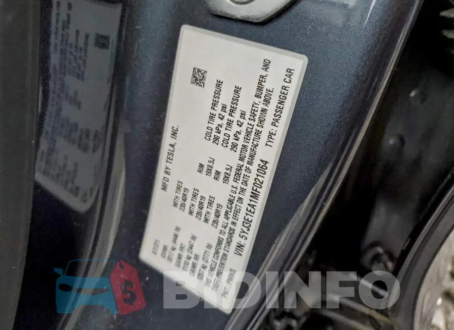 5YJ3E1EA1MF021064 Photo# 12
