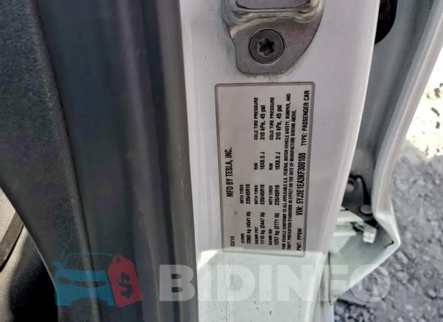 5YJ3E1EA3KF300108 Photo# 13