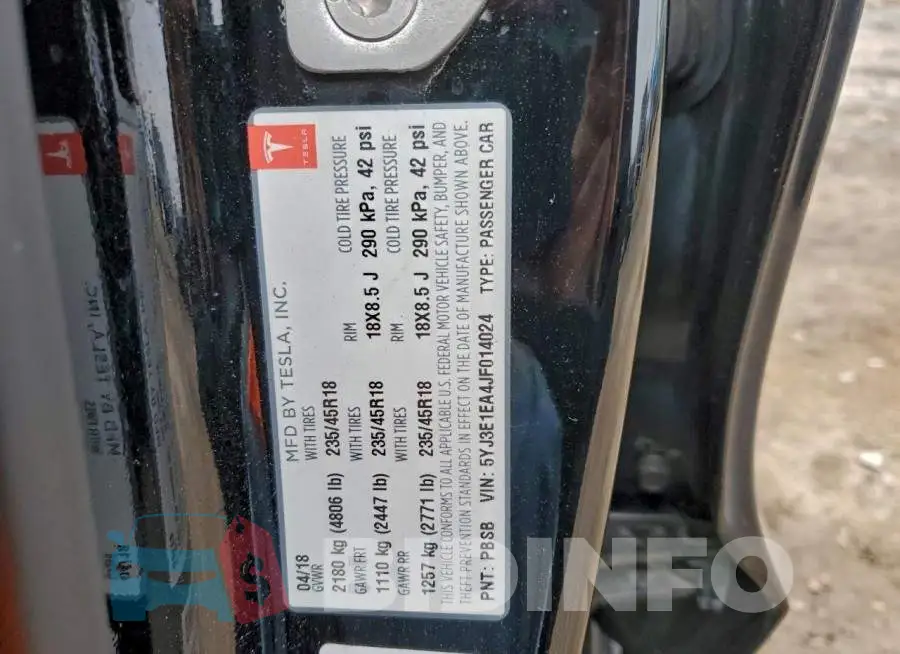 5YJ3E1EA4JF014024 Photo# 12