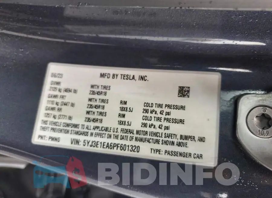5YJ3E1EA6PF601320 Photo# 12