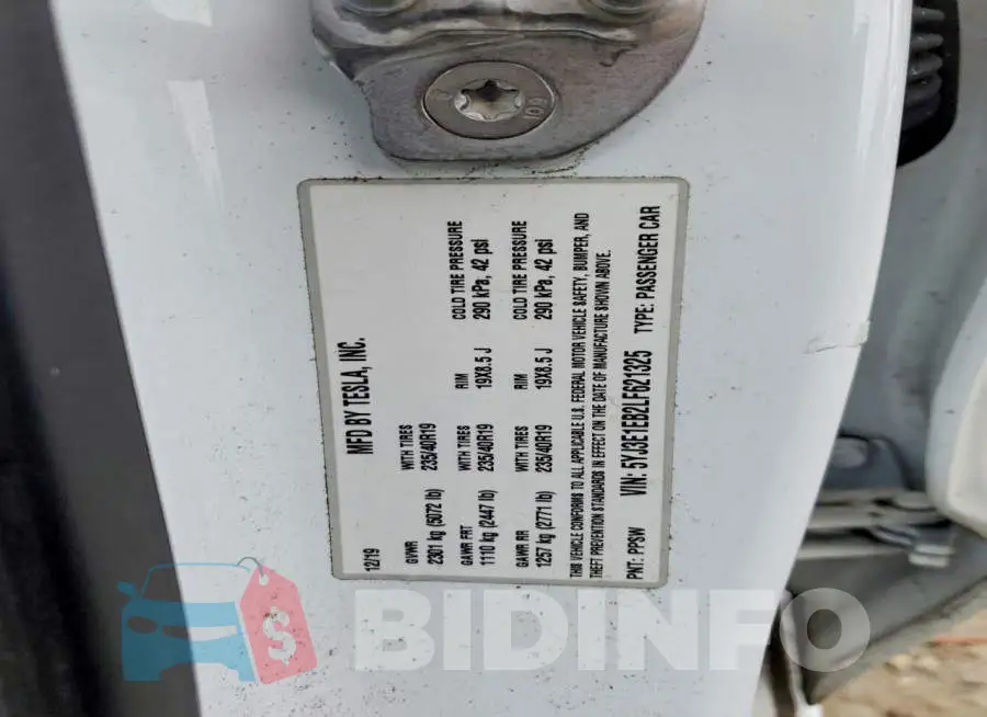 5YJ3E1EB2LF621325 Photo# 13