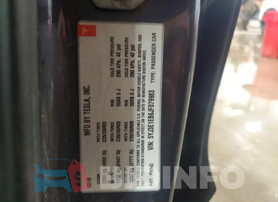 5YJ3E1EB6JF079983 Photo# 12