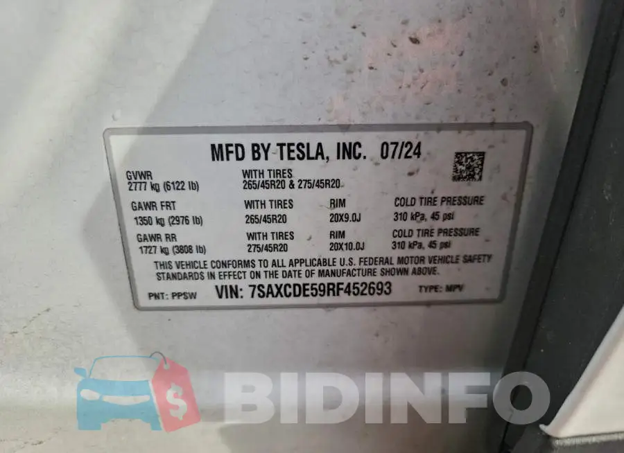 7SAXCDE59RF452693 Photo# 14