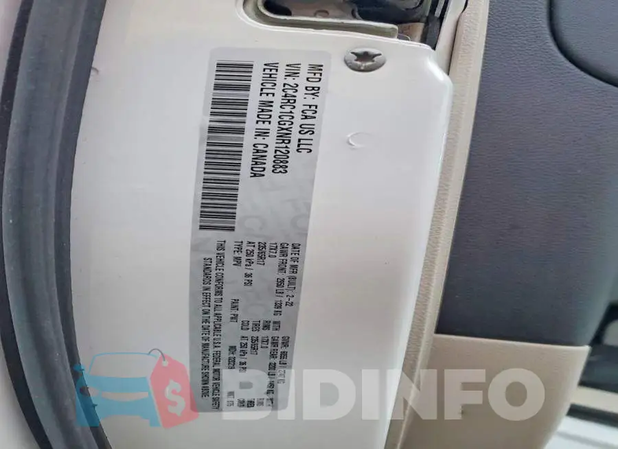 2C4RC1CGXNR120883 Photo# 13