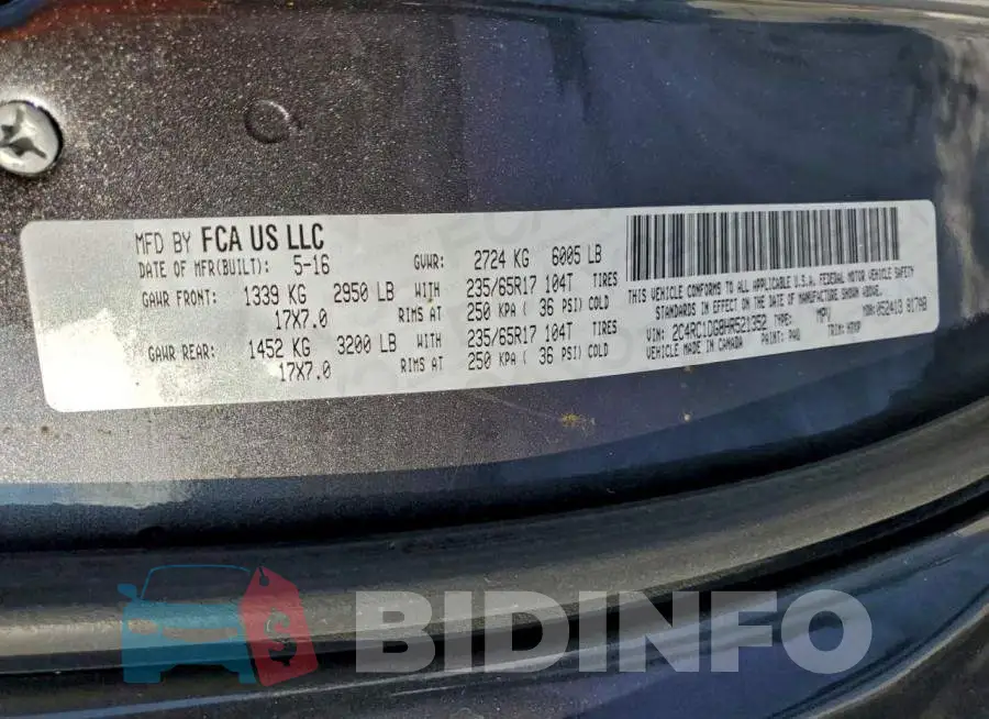 2C4RC1DG8HR521352 Photo# 13