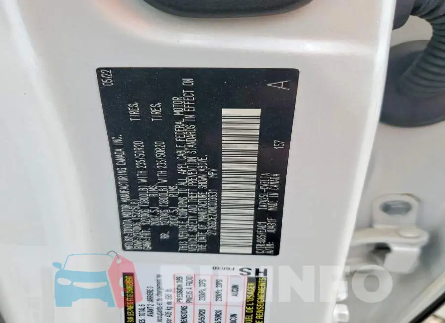 2T2GGCEZXNC003631 Photo# 14