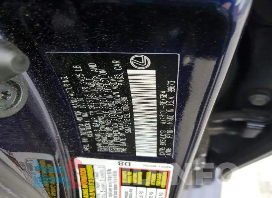 58AF21B12LU008988 Photo# 12