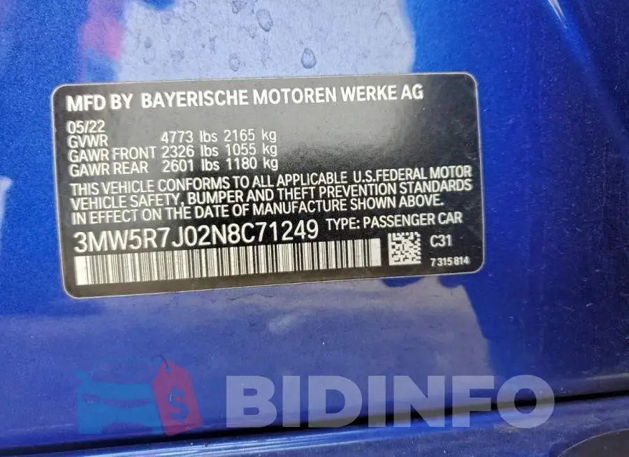 3MW5R7J02N8C71249 Photo# 12