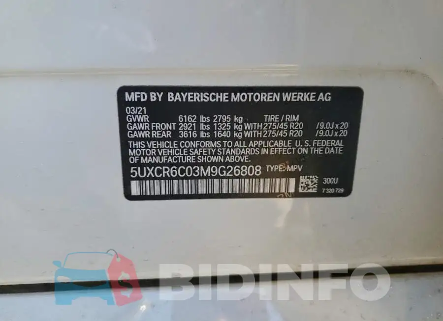 5UXCR6C03M9G26808 Photo# 14