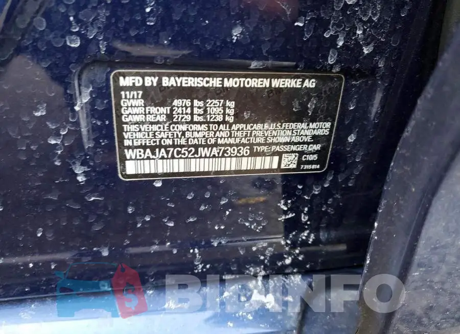 WBAJA7C52JWA73936 Photo# 12