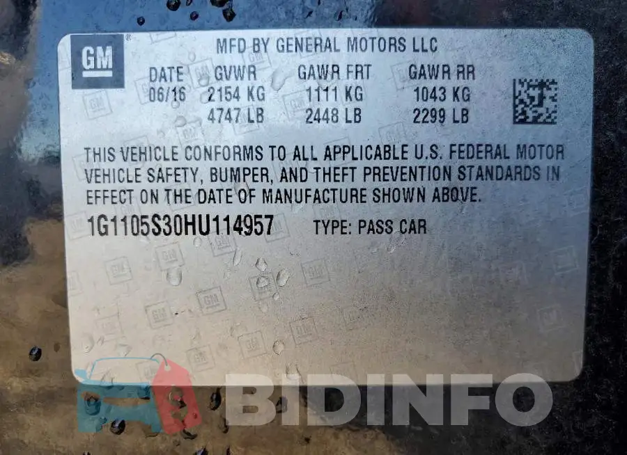 1G1105S30HU114957 Photo# 12