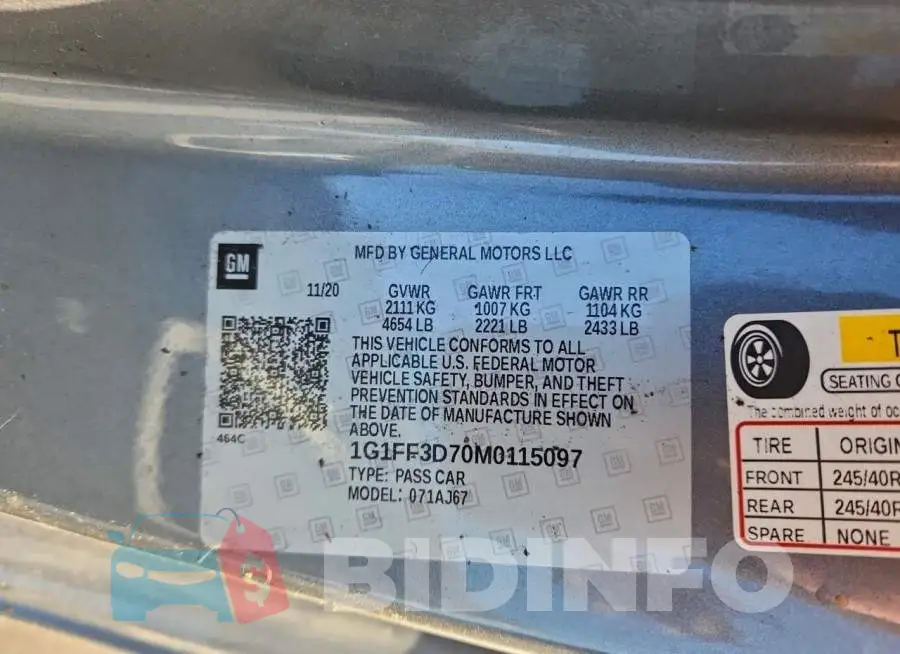 1G1FF3D70M0115097 Photo# 12