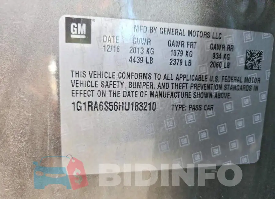 1G1RA6S56HU183210 Photo# 12