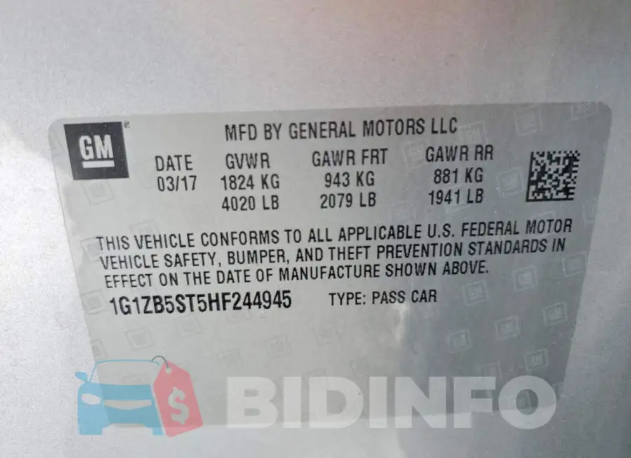 1G1ZB5ST5HF244945 Photo# 13