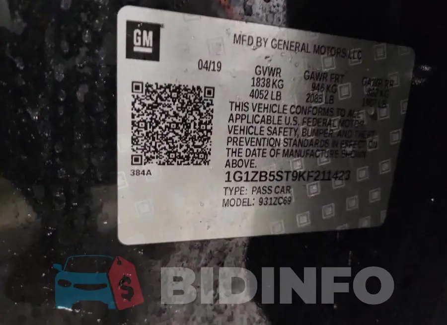 1G1ZB5ST9KF211423 Photo# 13