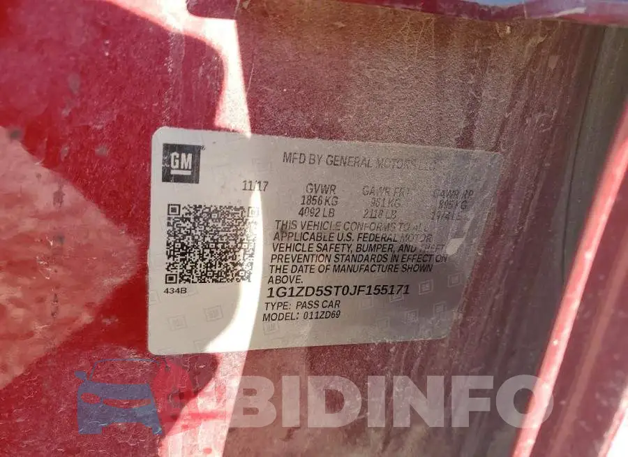 1G1ZD5ST0JF155171 Photo# 12