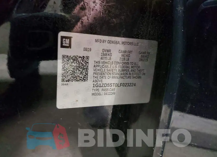 1G1ZD5ST0LF023224 Photo# 12