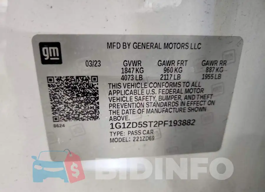 1G1ZD5ST2PF193882 Photo# 12