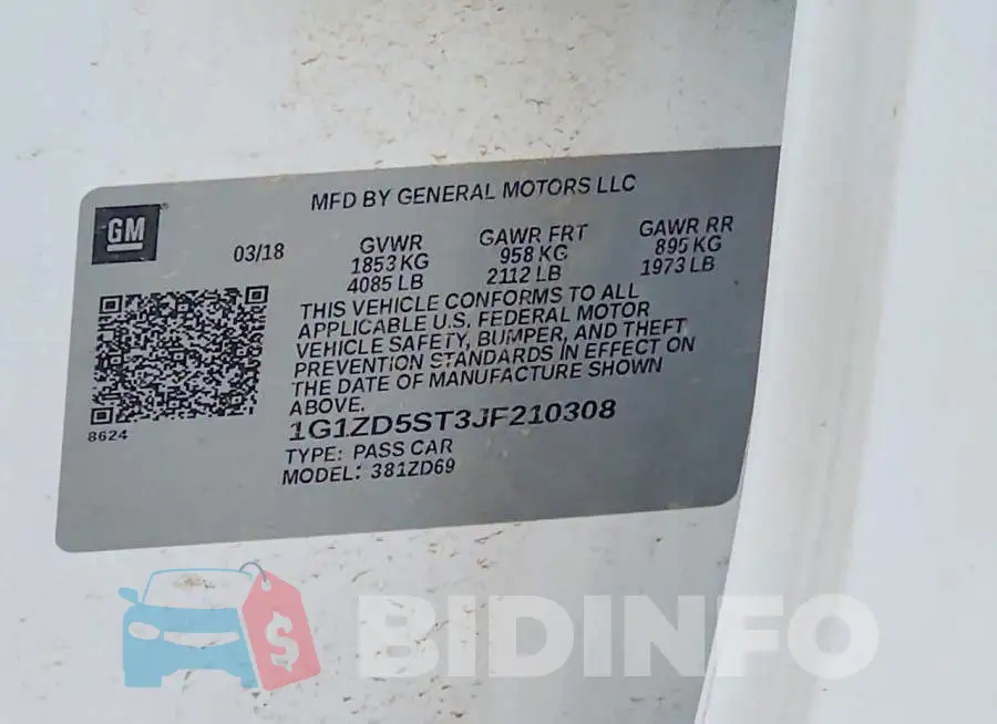 1G1ZD5ST3JF210308 Photo# 13
