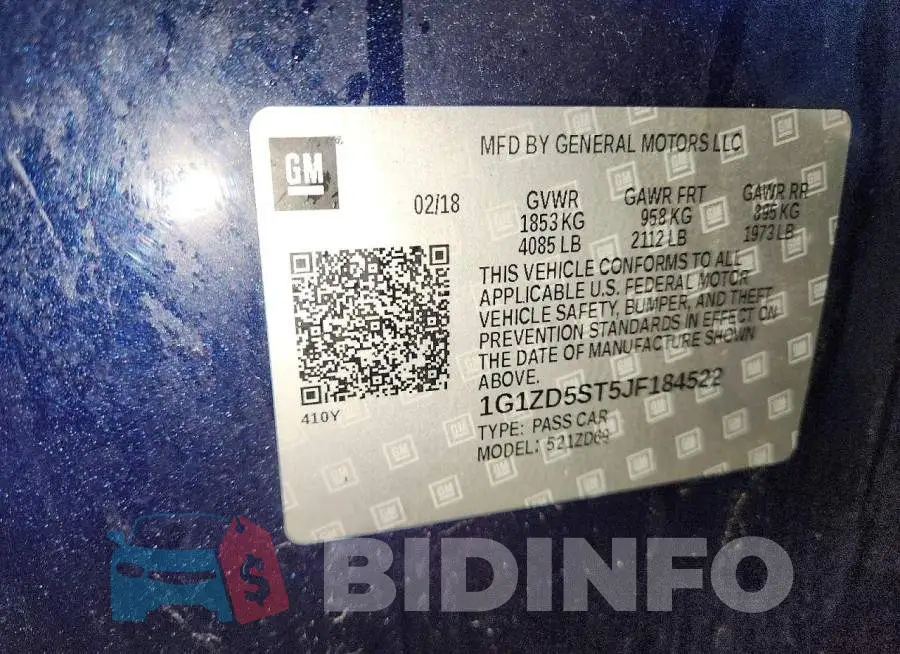 1G1ZD5ST5JF184522 Photo# 12