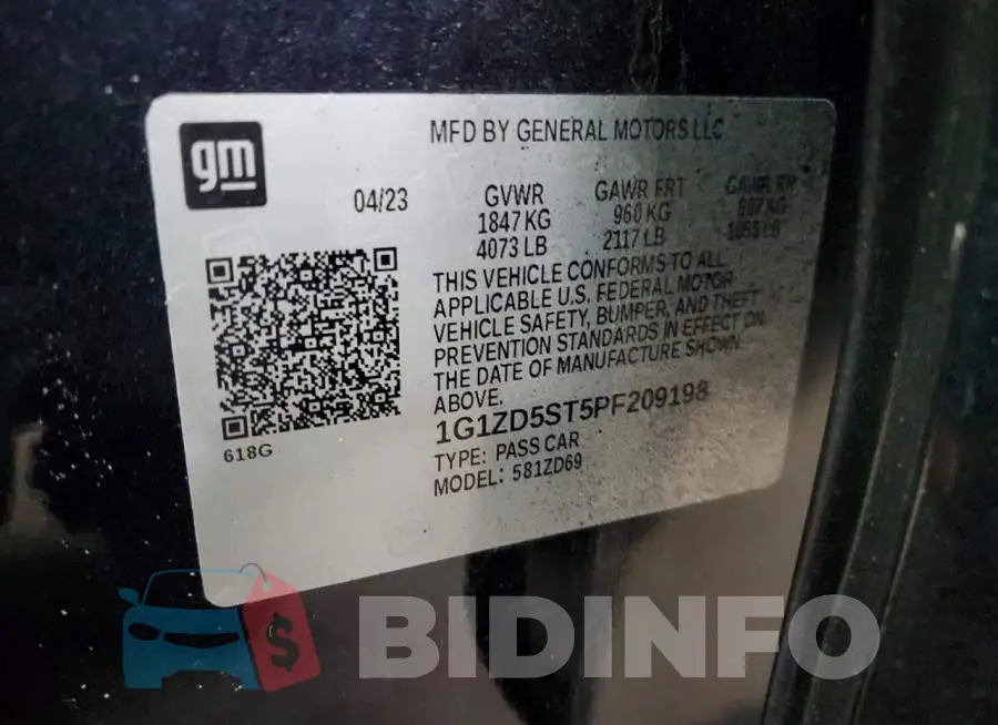 1G1ZD5ST5PF209198 Photo# 12