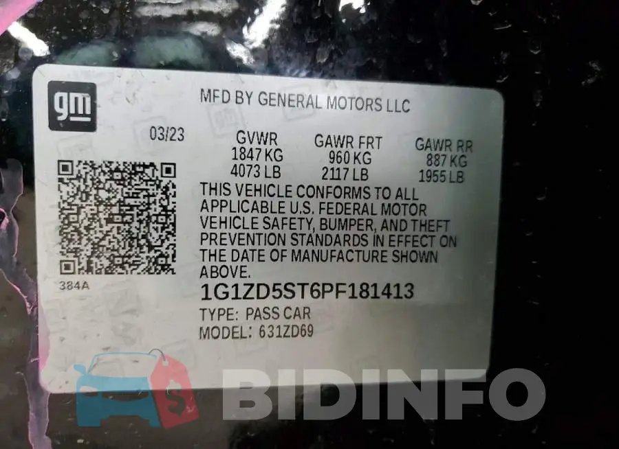 1G1ZD5ST6PF181413 Photo# 12