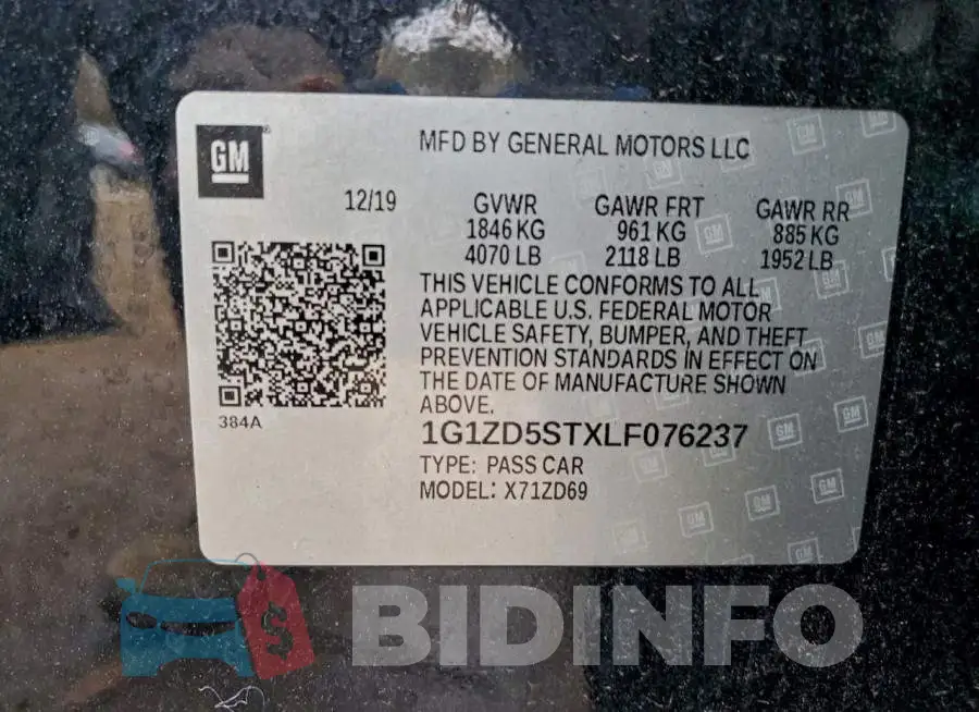 1G1ZD5STXLF076237 Photo# 13