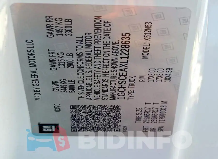 1GCHSCEAXL1228635 Photo# 12