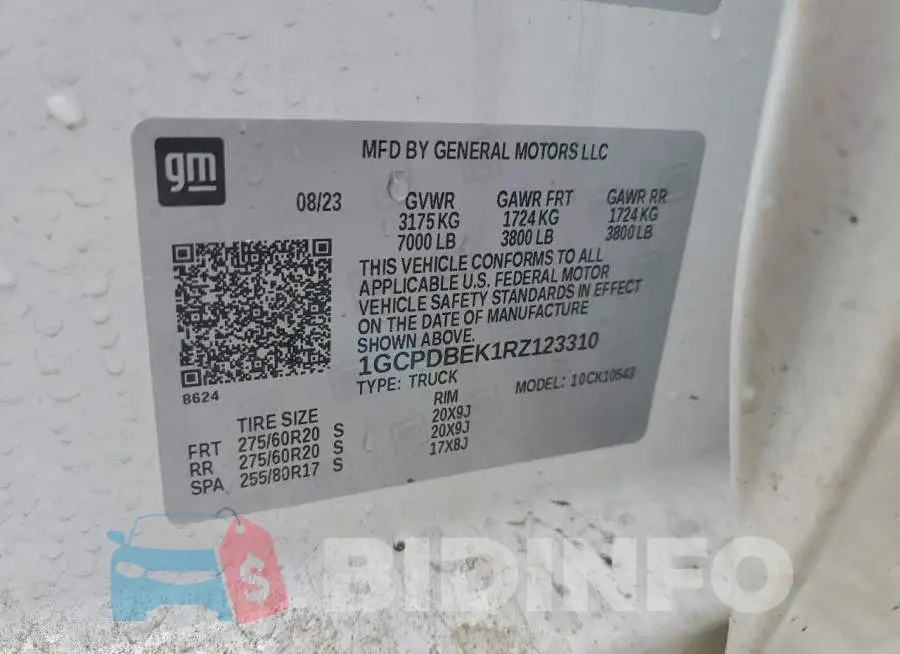1GCPDBEK1RZ123310 Photo# 12