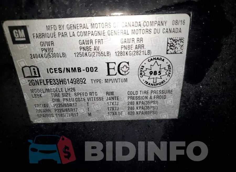 2GNFLFE33H6149892 Photo# 13