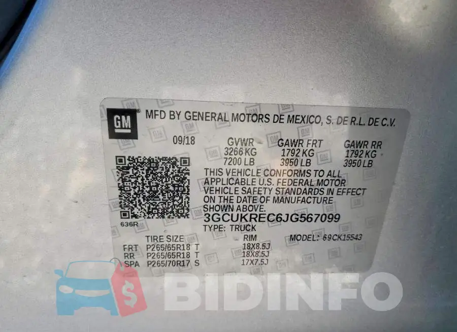 3GCUKREC6JG567099 Photo# 12