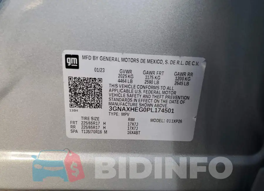 3GNAXHEG0PL174501 Photo# 14