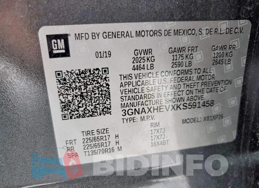 3GNAXHEVXKS591458 Photo# 13