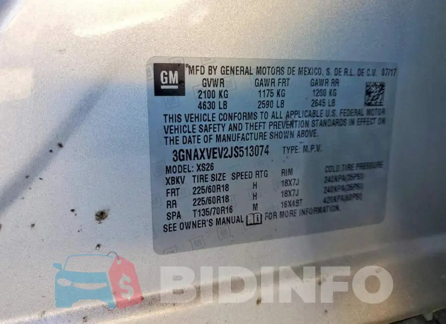 3GNAXVEV2JS513074 Photo# 13