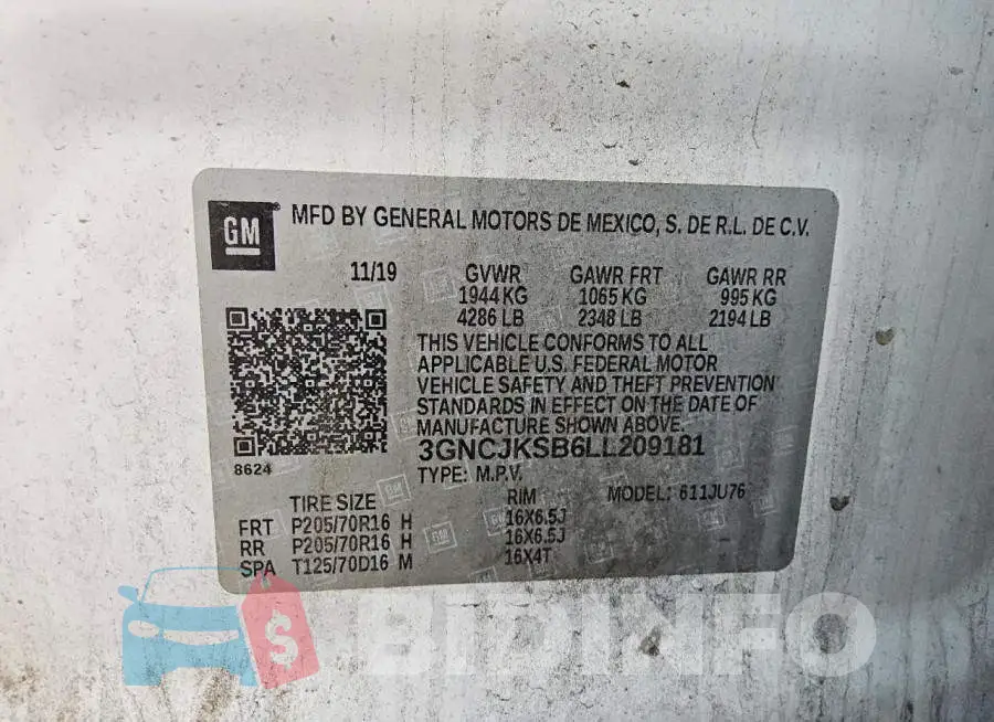 3GNCJKSB6LL209181 Photo# 13