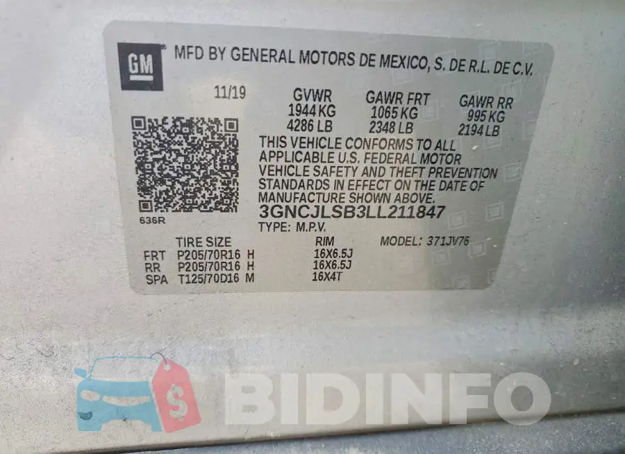 3GNCJLSB3LL211847 Photo# 13