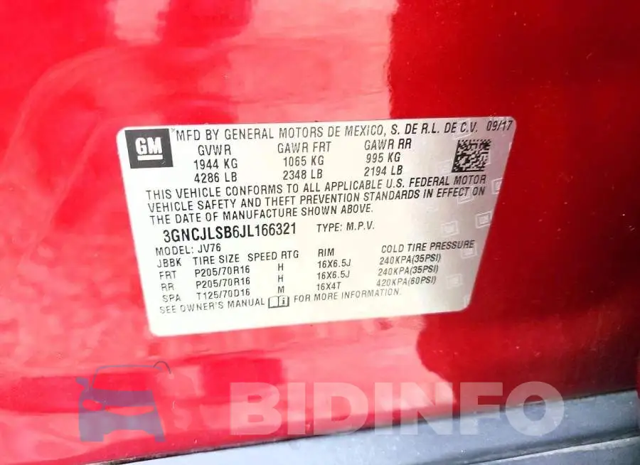 3GNCJLSB6JL166321 Photo# 13