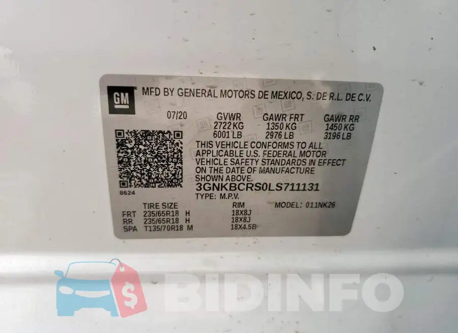 3GNKBCRS0LS711131 Photo# 12