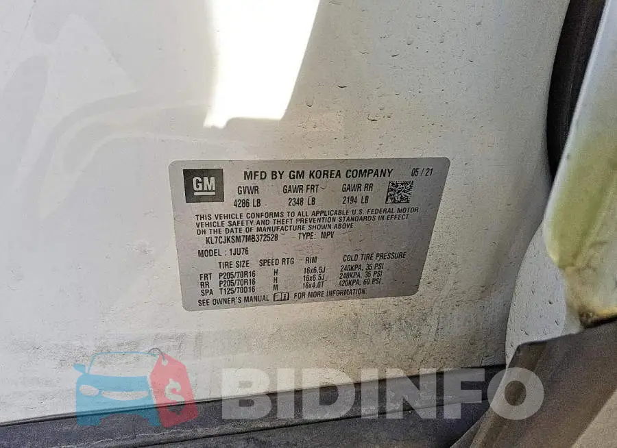 KL7CJKSM7MB372528 Photo# 12