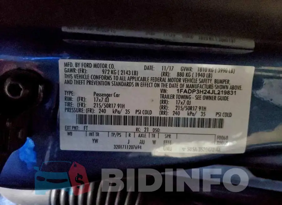 1FADP3H24JL219831 Photo# 13