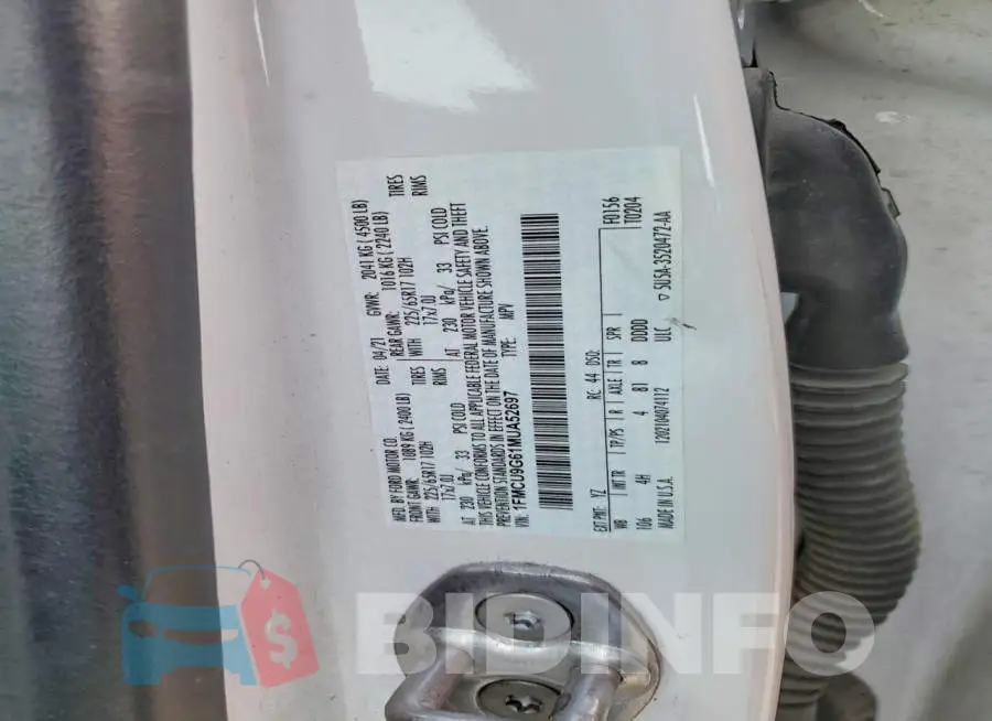 1FMCU9G61MUA52697 Photo# 12