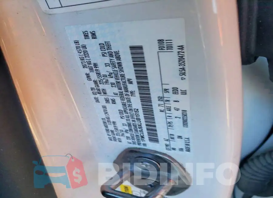 1FMCU9J9XLUB15152 Photo# 13