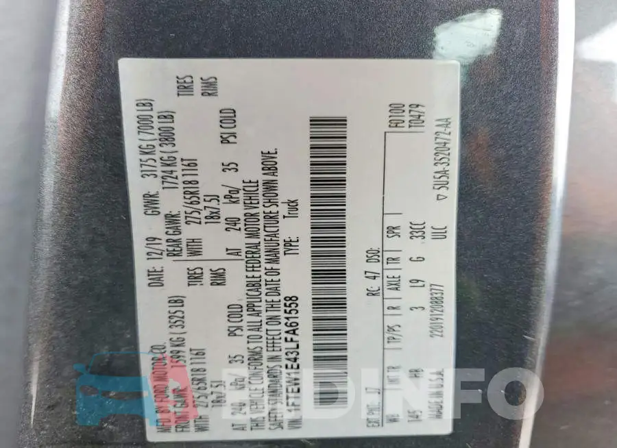1FTEW1E43LFA61558 Photo# 12