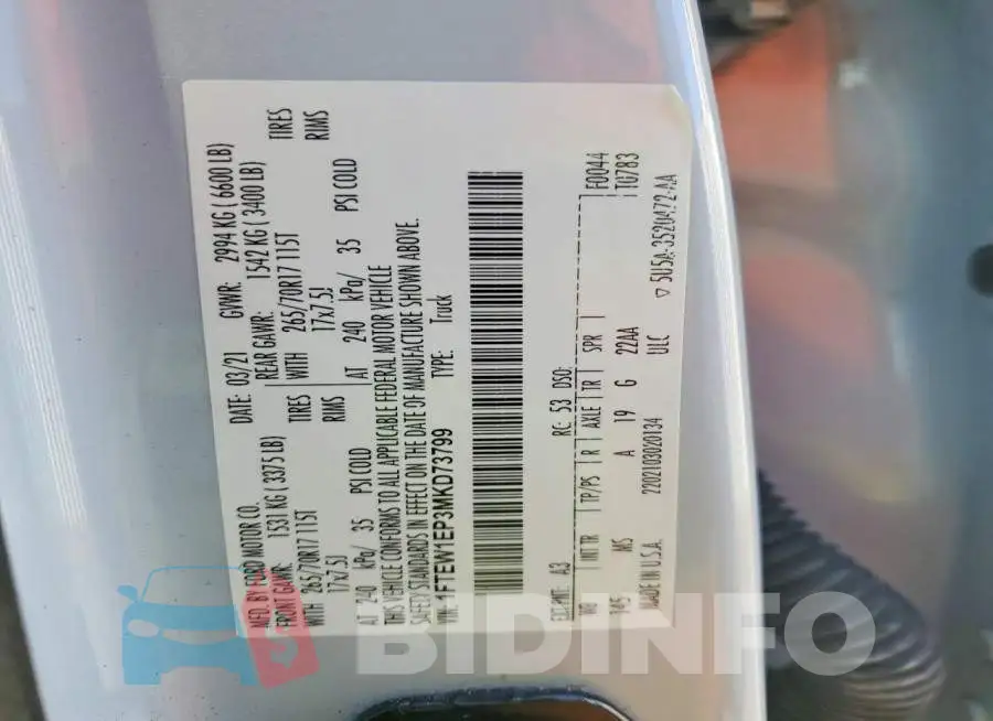 1FTEW1EP3MKD73799 Photo# 13