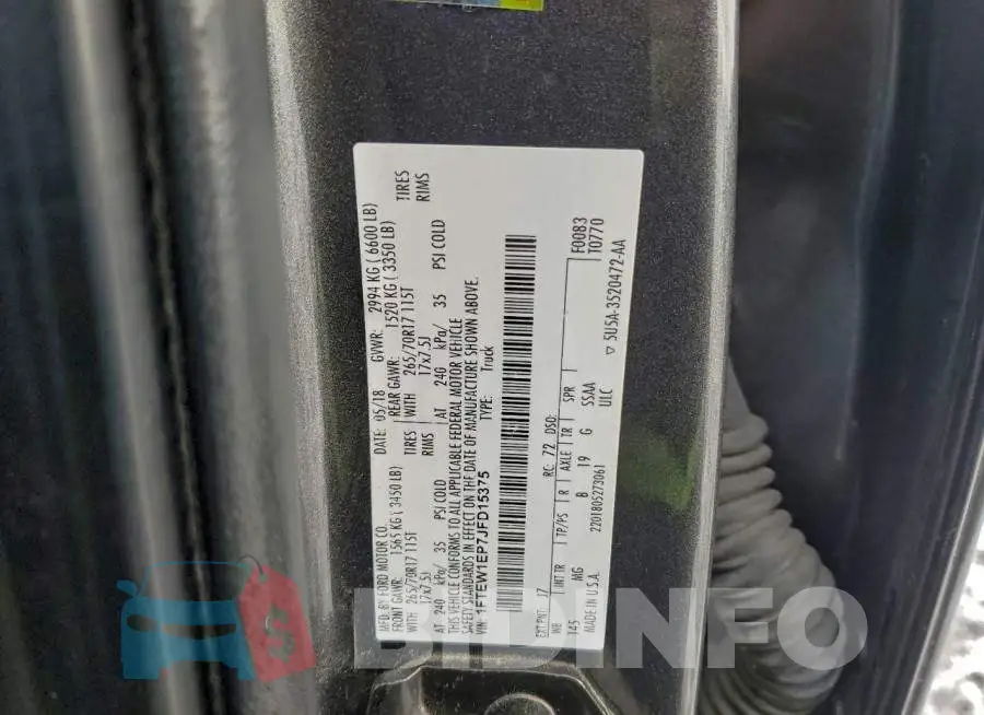 1FTEW1EP7JFD15375 Photo# 12