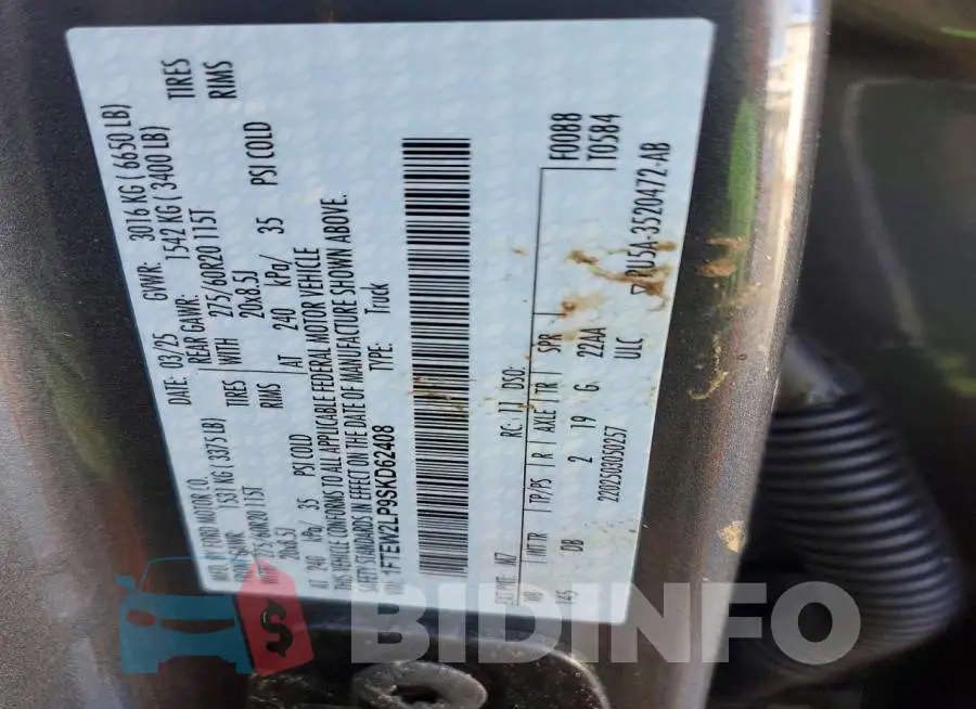 1FTEW2LP9SKD62408 Photo# 12