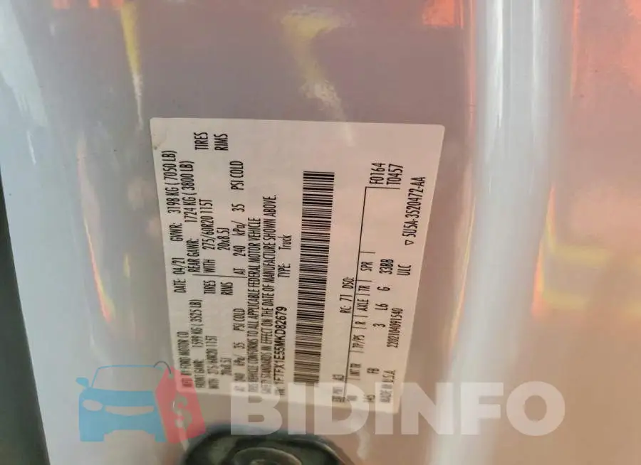 1FTFX1E55MKD82679 Photo# 13