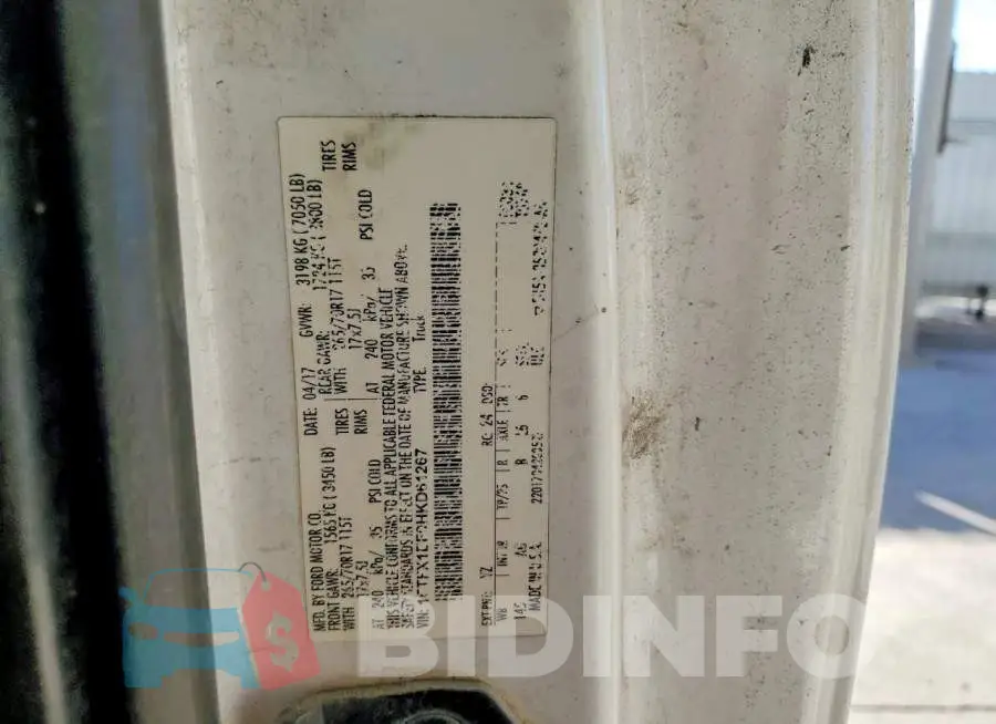 1FTFX1EF0HKD61267 Photo# 12