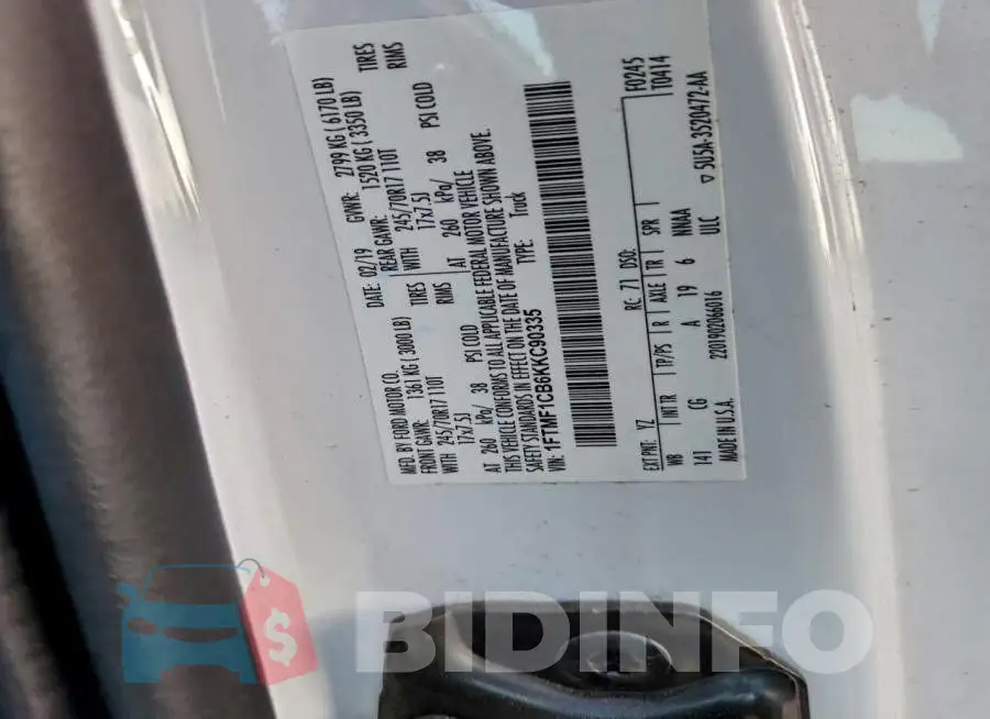 1FTMF1CB6KKC90335 Photo# 12