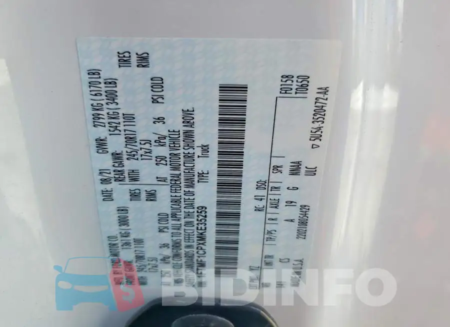 1FTMF1CPXMKE35259 Photo# 13